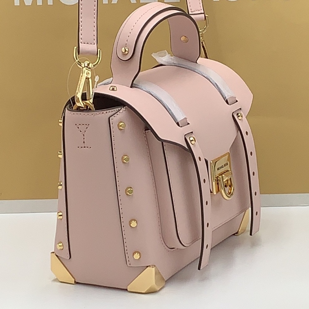 MICHAEL KORS MANHATTAN MED TOP HANDLE SATCHEL/SHOULDER/CROSSBOD BAG POWDER BLUSH - Picture 15 of 15